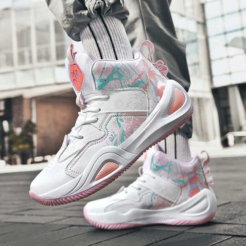Men's actual basketball shoes Teen boys high-top sports shoes Student casual running shoes