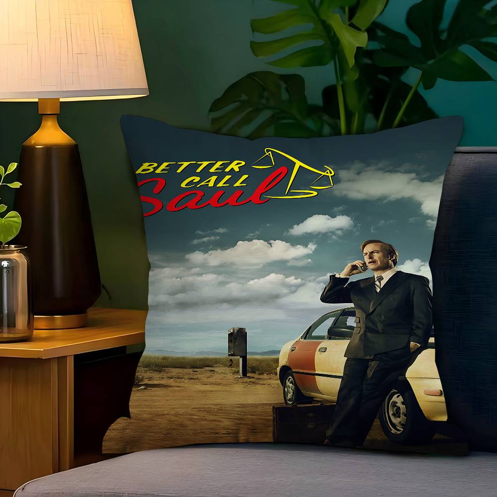 Classic Movie TV Better Call Saul Decorative Room Aesthetics Pillow Case Home Decor Bedroom Sofa Bed Couch Pillow Cover X