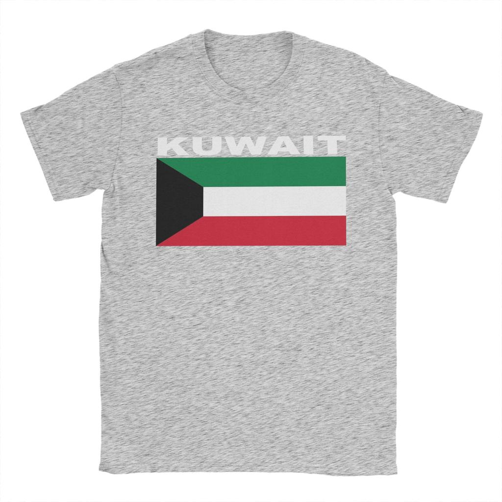 Unisex TShirt Kuwait Flag Hipster Cotton Tee Shirt Short Sleeve T Shirts Round Collar Clothing Printing