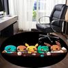 1pc Pokémon Friends Office Round Area Rug, Under Office Chairs Bedroom Living Room Home Decor  A1022239