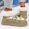 Bohemian Lace Up String Bead Snow Boots Women Winter Soft Faux Fur Warm Ankle Boots Woman Plus Size36-43 Platform Botas Mujer