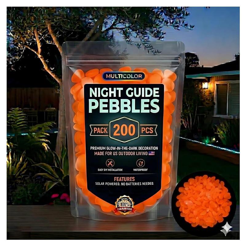 Outdoor Garden Luminous Stone Decor Colored Glowing Stone Glowing Bead Fish Tank Landscape Glowing Stone Decor Night Guide Stone