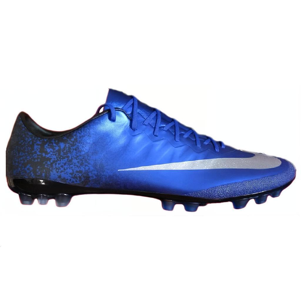 Nike Mercurial Vapor 10 CR7AG-R Round Head Comfortable AG (Rubber Short Studs) Shock Absorption Non-Slip Soccer Shoes Men Soccer Shoes Blue 725190-404