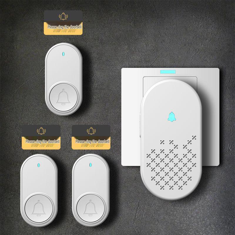 Wireless Long-Distance Smart Doorbell for Home & Office - One-to-Two Remote Control with Adjustable Volume for Elderly Assistance