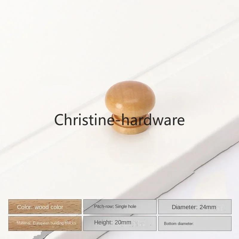 Простой Современный Деревянный Шкаф Круглая Одноотверстие Ручка Дверца Ящика Кухня Шкаф для Обуви Массив Дерева Бревно Ручка