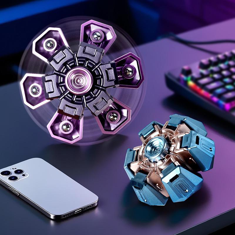 Creative Transformable Finger Mecha Fidget Spinner Tech Aesthetic Mechanical Transformation Fidget Toy For Children Gift