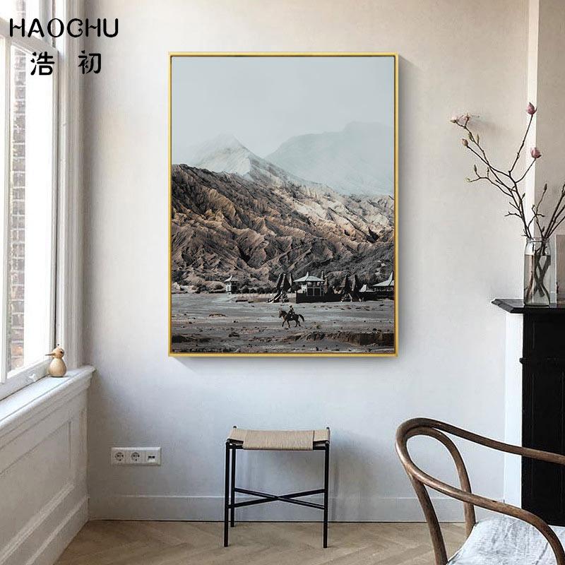 HAOCHU Shakespeare Sonett Grasland Running Horse Western Grasland Landschaft Landschaft Leinwand Malerei Für Wohnzimmer Kunst Poster