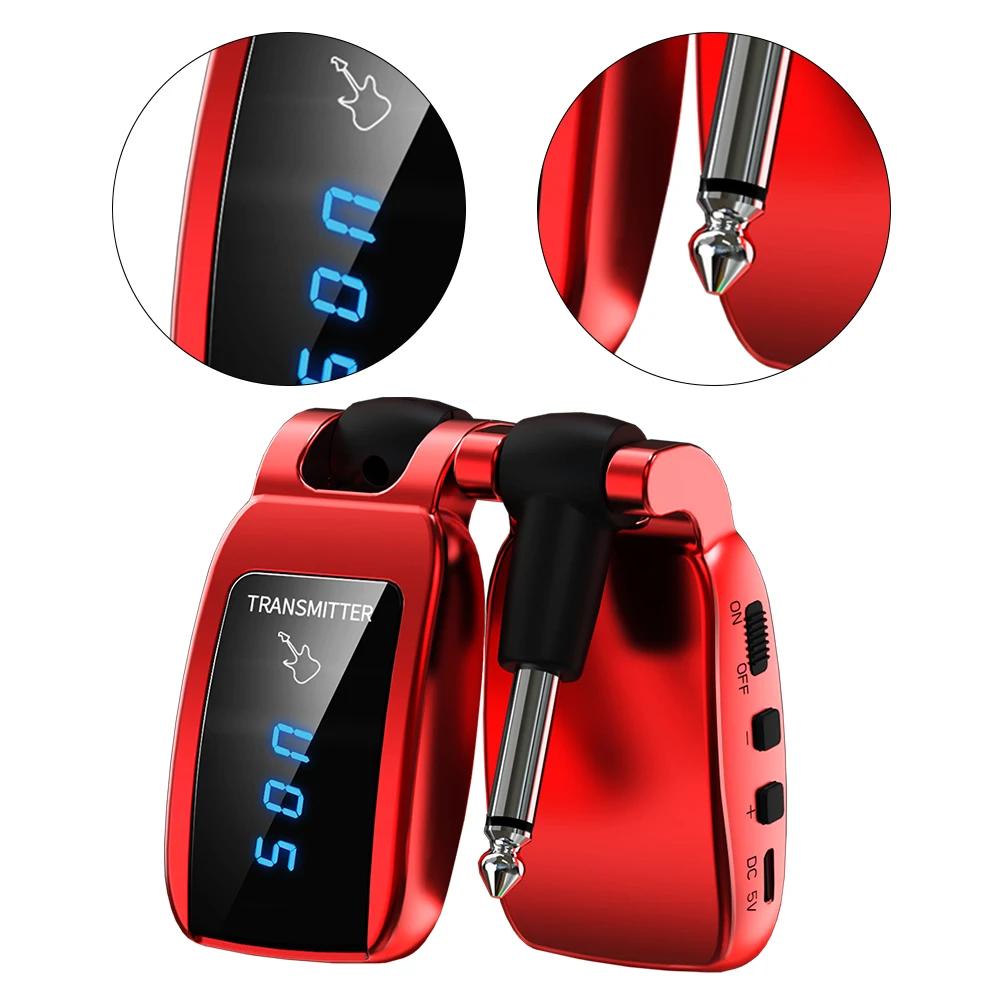 Wireless Guitar System Built-In Rechargeable 4 Channels Guitar Transmitter Receiver For Electric Guitar Bass Parts Guitar Pickup