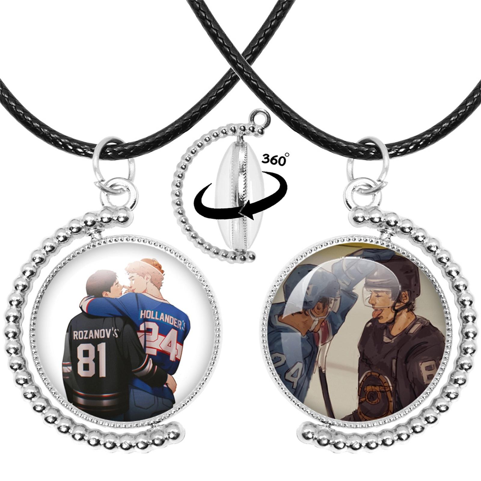 Double Sided Rotating Necklace Jewelry, Gift For Friends One Size