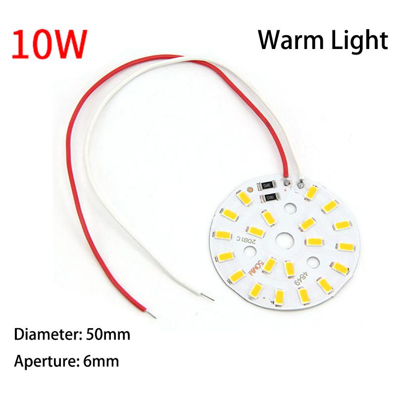 3pcs 5V 3W 5w 10w 30w LED Chip Bead Yellow Warm White Lamp Night Lights Wire Board Bulb Round Transformation Source 32MM 50mm 14mm