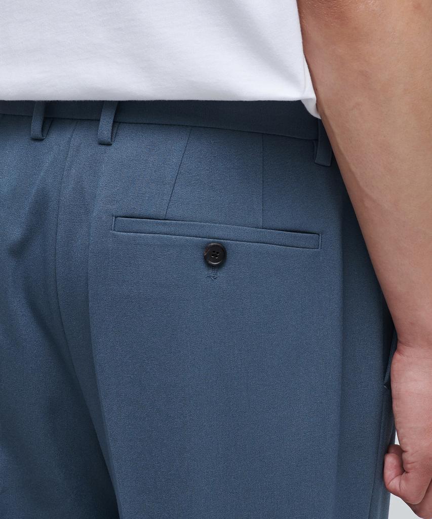 MUSINSA STANDARD Lightweight Tapered Hidden Banding Crop Slacks [Dusty Blue]
