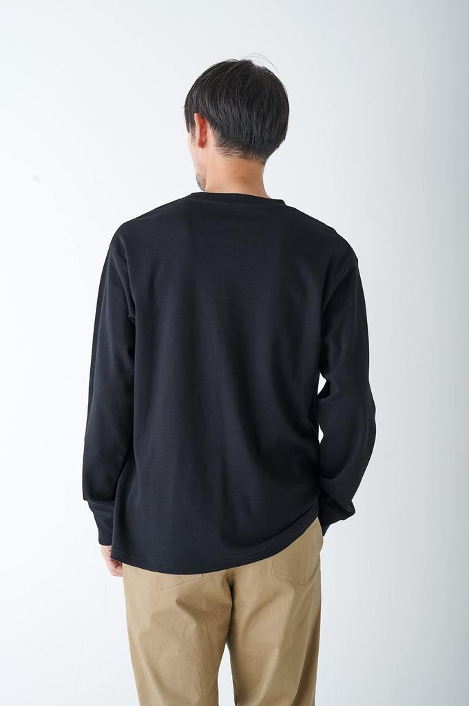 Amazon Essentials Men's Soft Smooth Long Sleeve T-Shirt (formerly WHOLEPERSON), Black, Size L