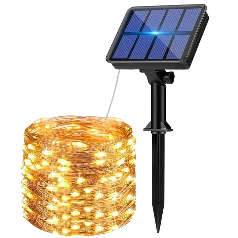

Водонепроницаемые солнечные гирлянды для улицы - 1/2/4 набора 8 режимов мерцание теплый белый для патио сада дерева двора украшение для вечеринки