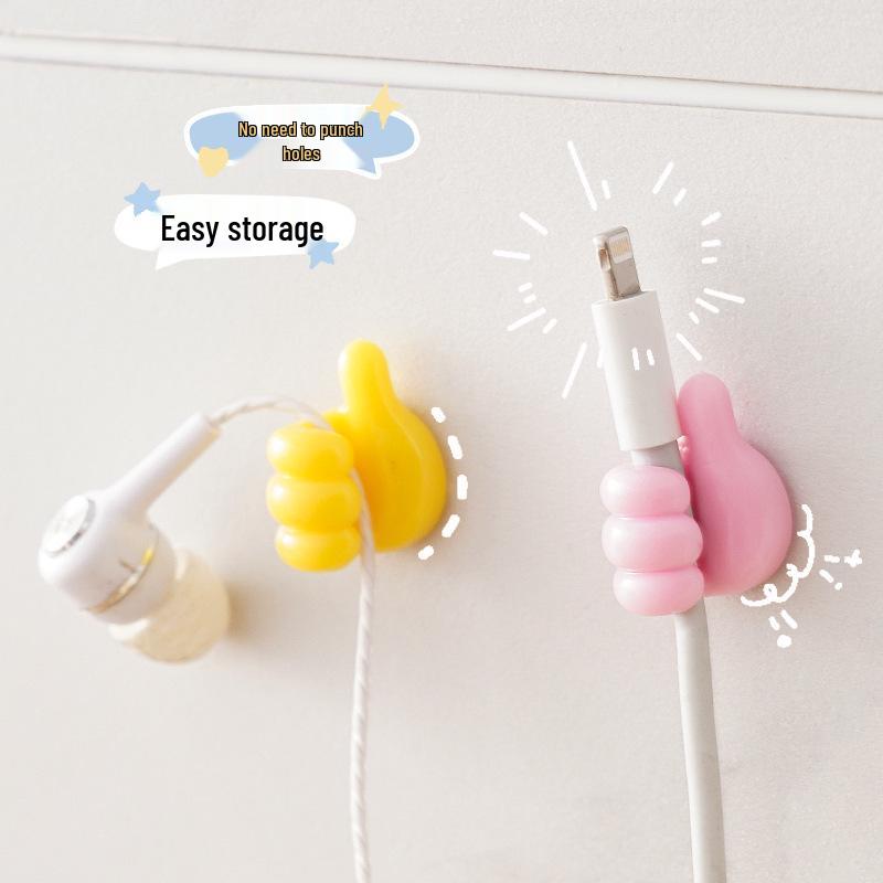 Thumb Hook Multifunctional Mobile Phone Data Cable and Charger Holder.