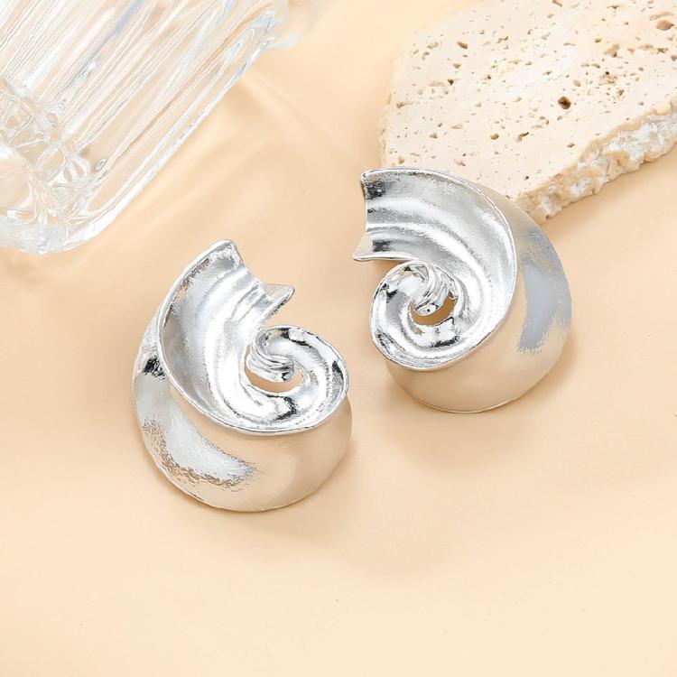 Spirals Ear Studs Irregular Shape Statement Earrings Eye Catching Ear Accessories
