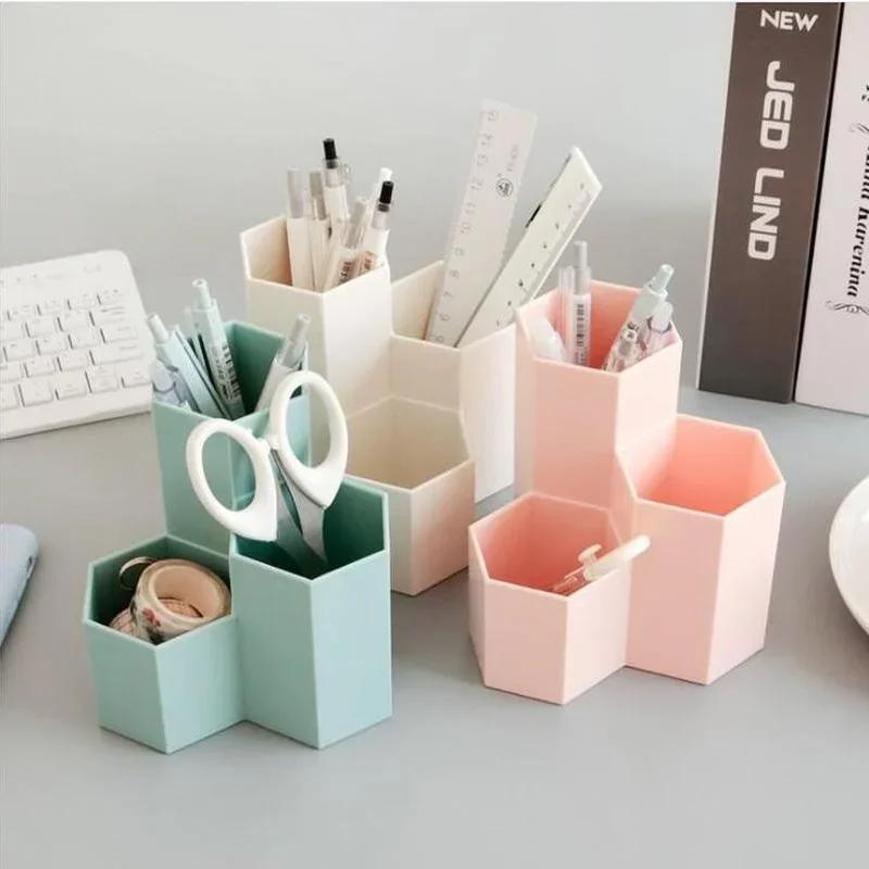 Multifunctional Desktop Pen Holder Storage Box Stationery Set School Desk Office Storage Box Accessories Student Gift