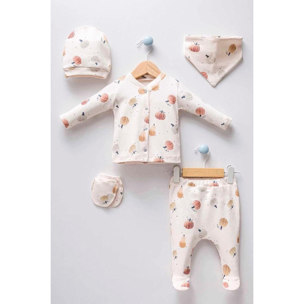 Set de 5 piese Cremă pentru nou-născuți pentru fetiță