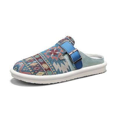 Men's Sports Casual Canvas Shoes New Large Size Fashion Platform Sneakers Men's Shoes Breathable Running Punk Half Slipper Men