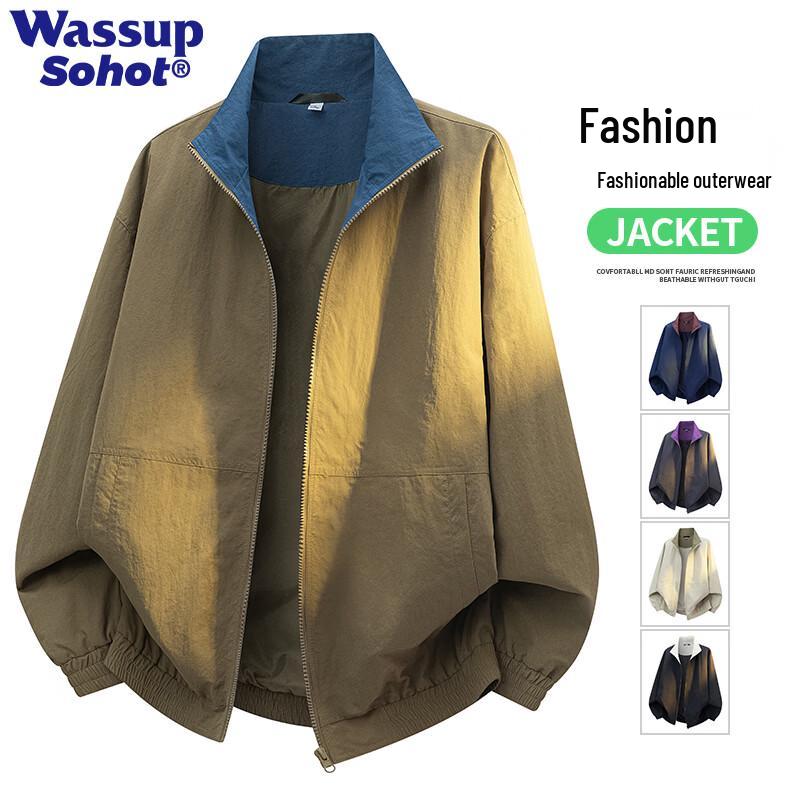 Wassup Sohot Men's Casual Lapel Jacket
