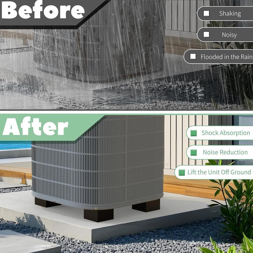 Anti Vibration Pads Rubber Vibration Isolator Pad 4 Pieces Shockproof Non-slip Absorber for Sewing Machine Floor Condenser Dryer