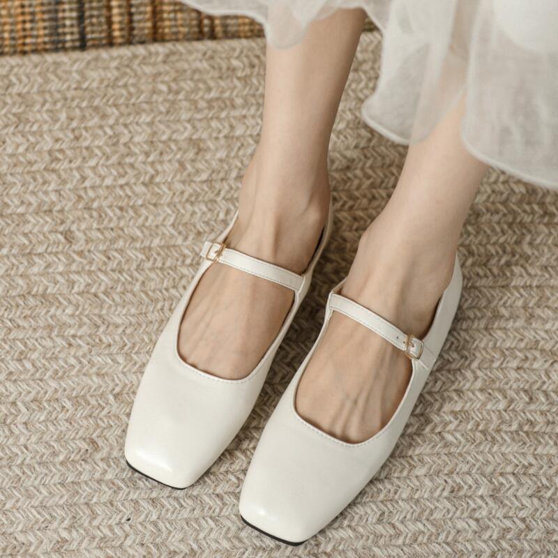 2024 весенние новые женские туфли на плоской подошве в стиле ретро — фото 9