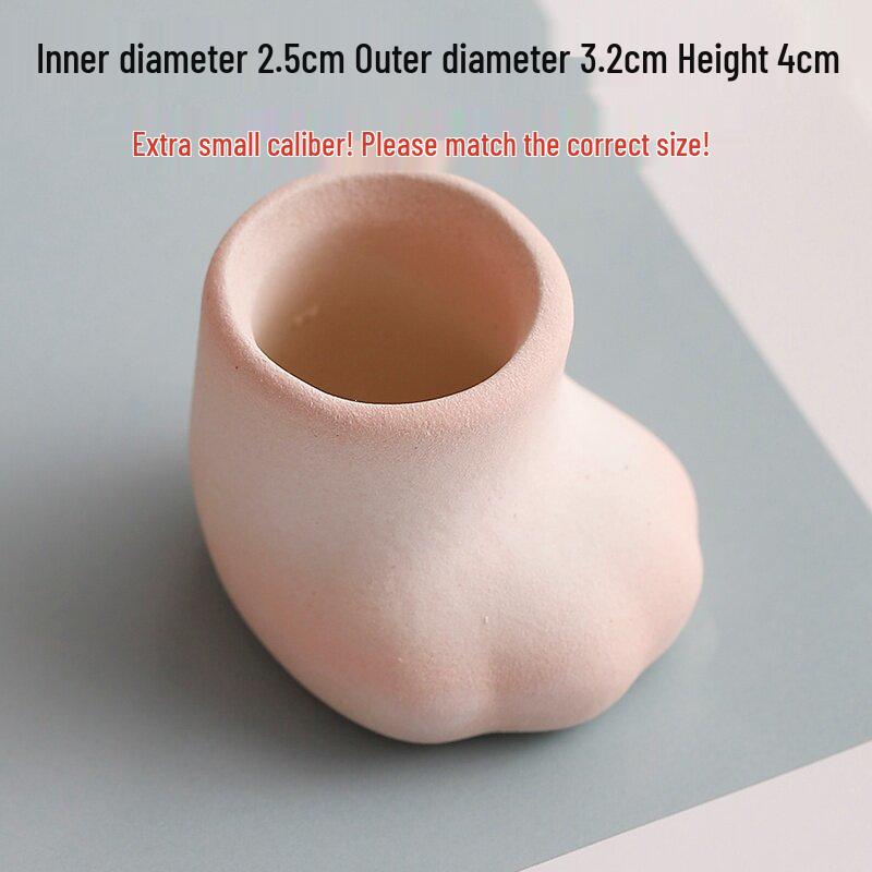 Handmade Ceramic Wave-Opening Succulent Pot for Desktop Decor