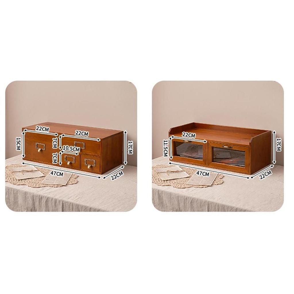 Desk Organizer Featuring Drawers, Suitable for Stationary and Personal Care
