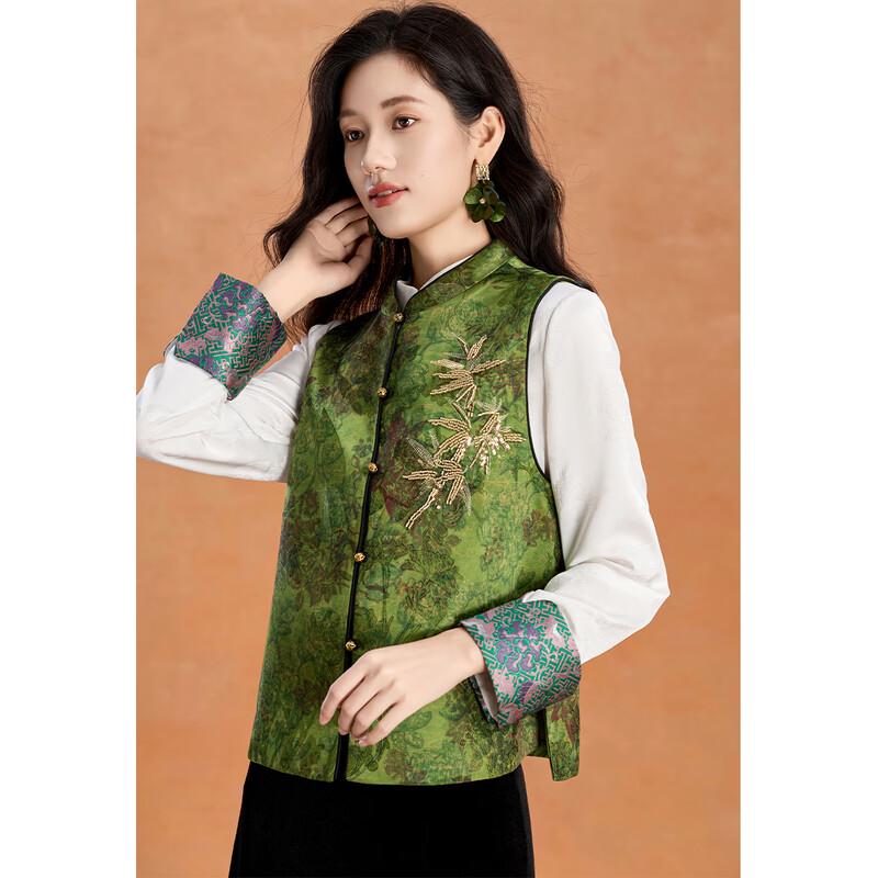 Kebeier New Chinese Style Retro Floral Vest for Women