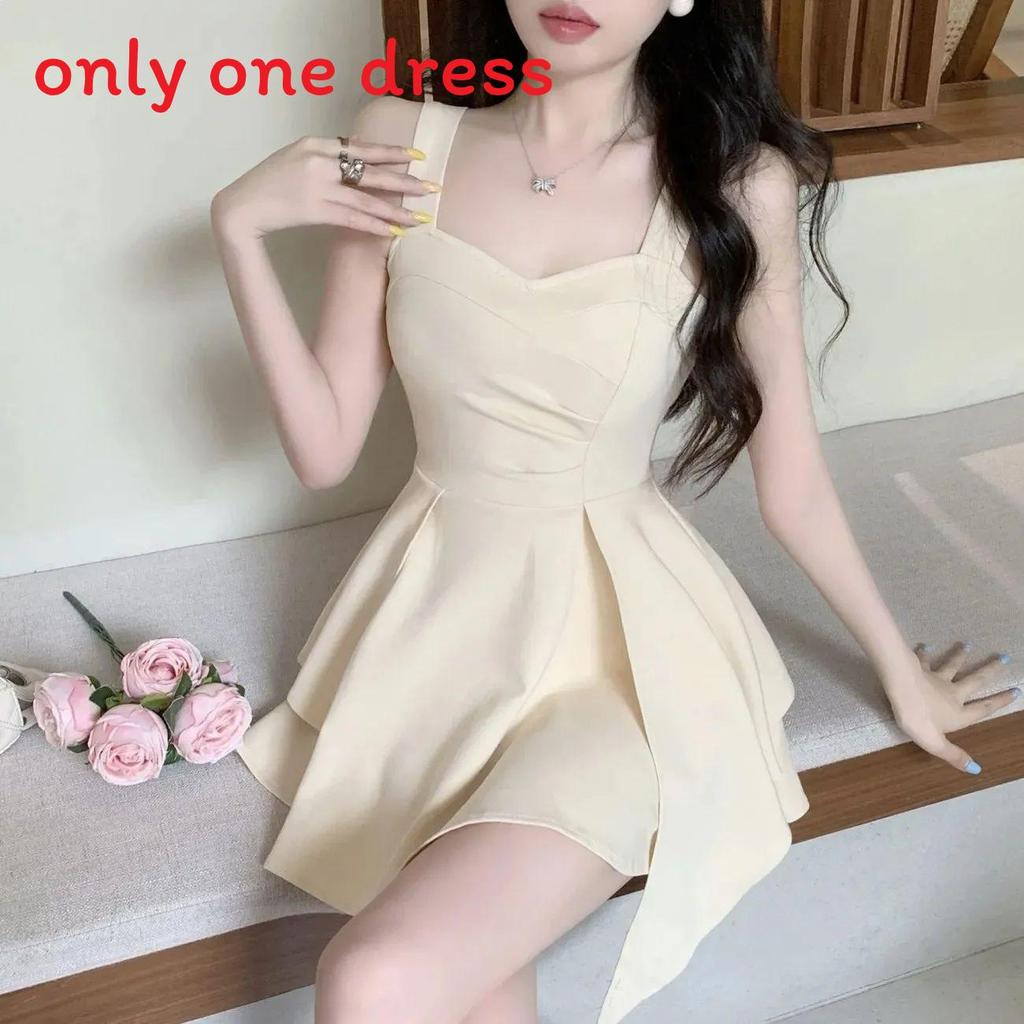 Classic Linen Dress With Adjustable Waist For Elegant Spring Outfits