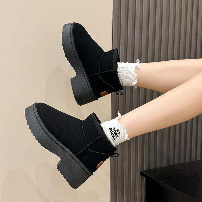 

Русалка см толстоподошвенные сноубутсы утолщенные женские зимние теплые хлопковые туфли меховые интегрированные сноубутсы 40 чёрный