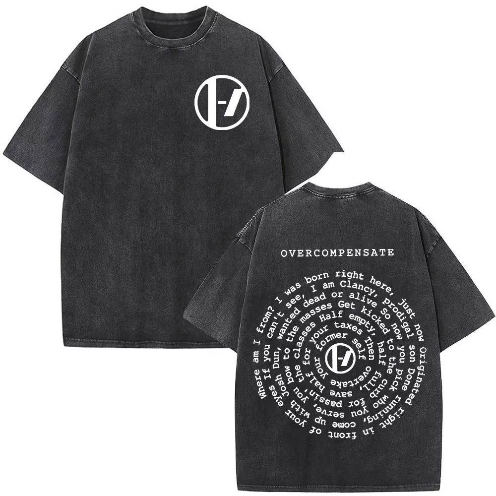 

Винтажная рок-группа Twenty One Pilots стираная футболка для мужчин и женщин из хлопка повседневная уличная одежда топы футболка с коротким рукавом Harajuku Y2k L