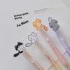 1/4 Stück Niedliche Katze mit wedelndem Schwanz Gelstift Cartoon Automatischer Stift Schwarz Kawaii Neutraler Stift Studien-Schreibwaren Schulbedarf Geschenke