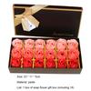 18 Peças/Caixa Flor Rosa de Sabão Textura Elegante Delicada Aparência Bonita Sabonete de Banho com Aroma Floral Caixa de Presente Rosa para o Dia dos Namorados