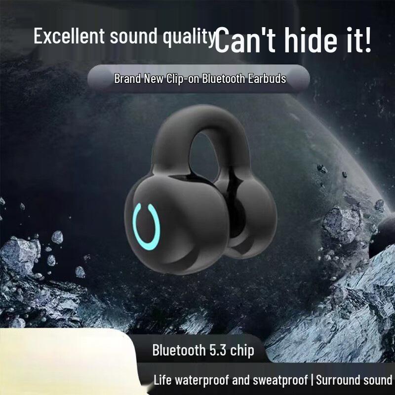 

Clip-On Bone Conduction Bluetooth Earbuds - Open-Ear, Sports, Long Battery Life 054