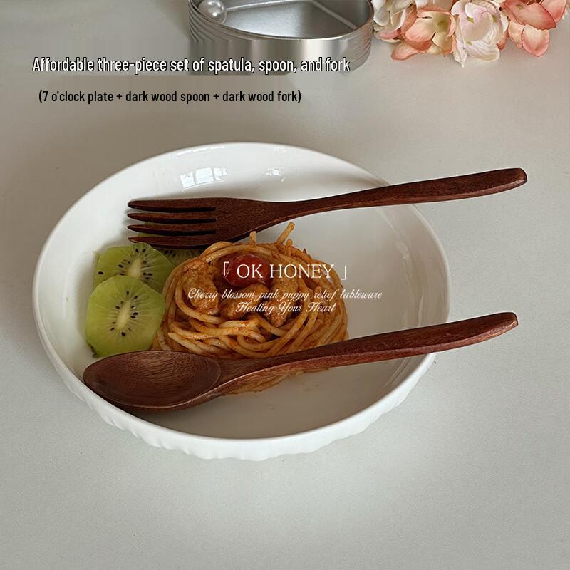 LISM Wheat Relief Ceramic Dinner Plates