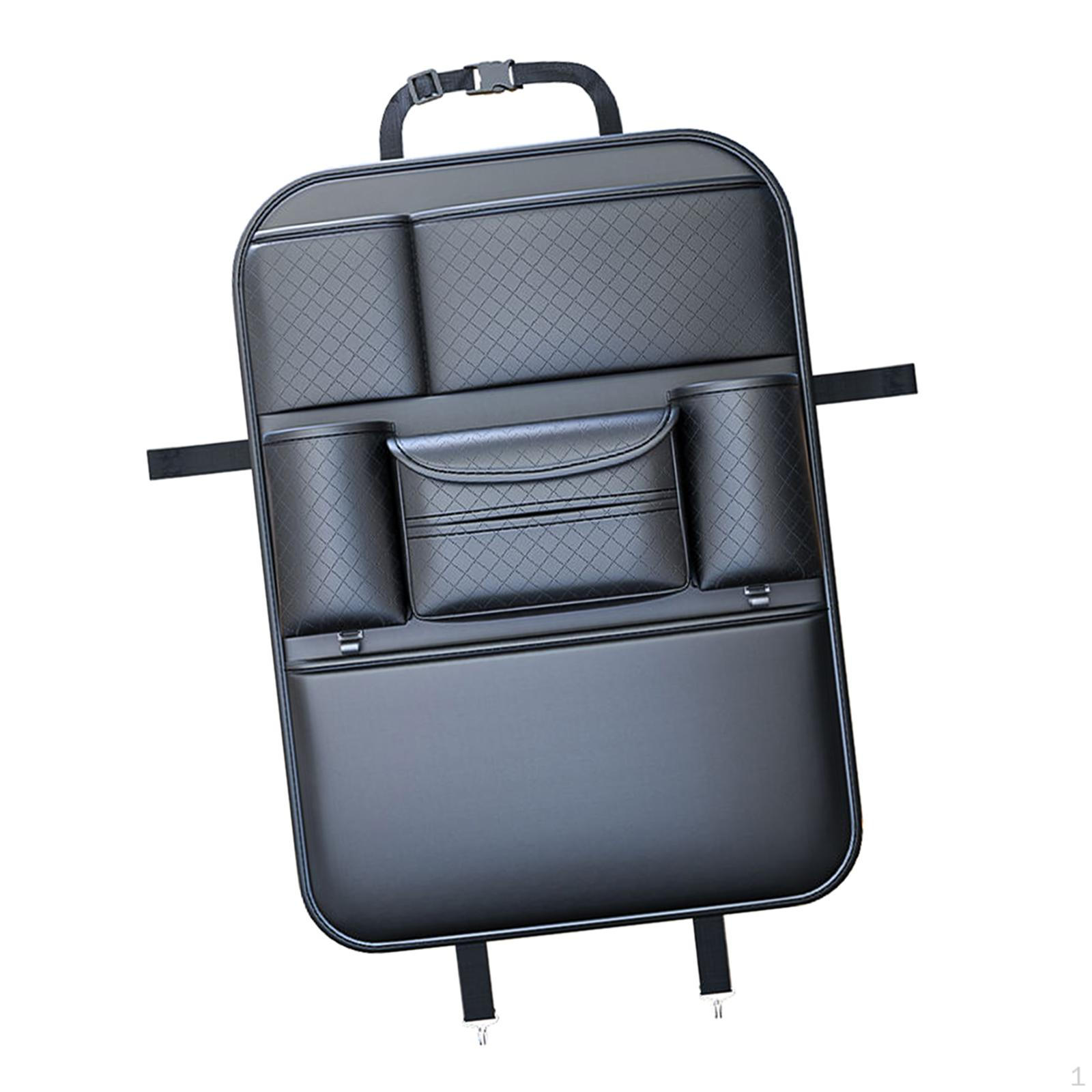 

Органайзер для заднего сиденья автомобиля с несколькими отделениями и функцией подвешивания чёрный