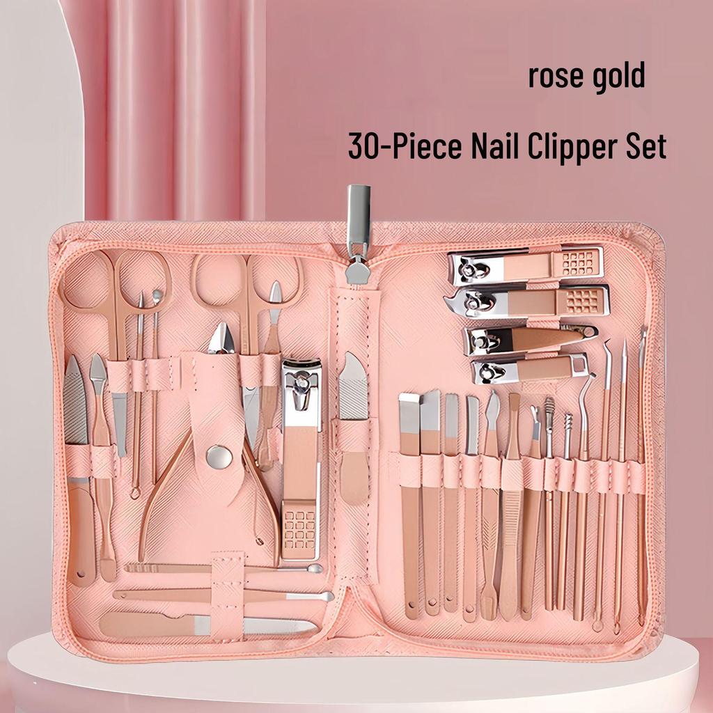 30-Piece Stainless Steel Manicure & Nail Clipper Set