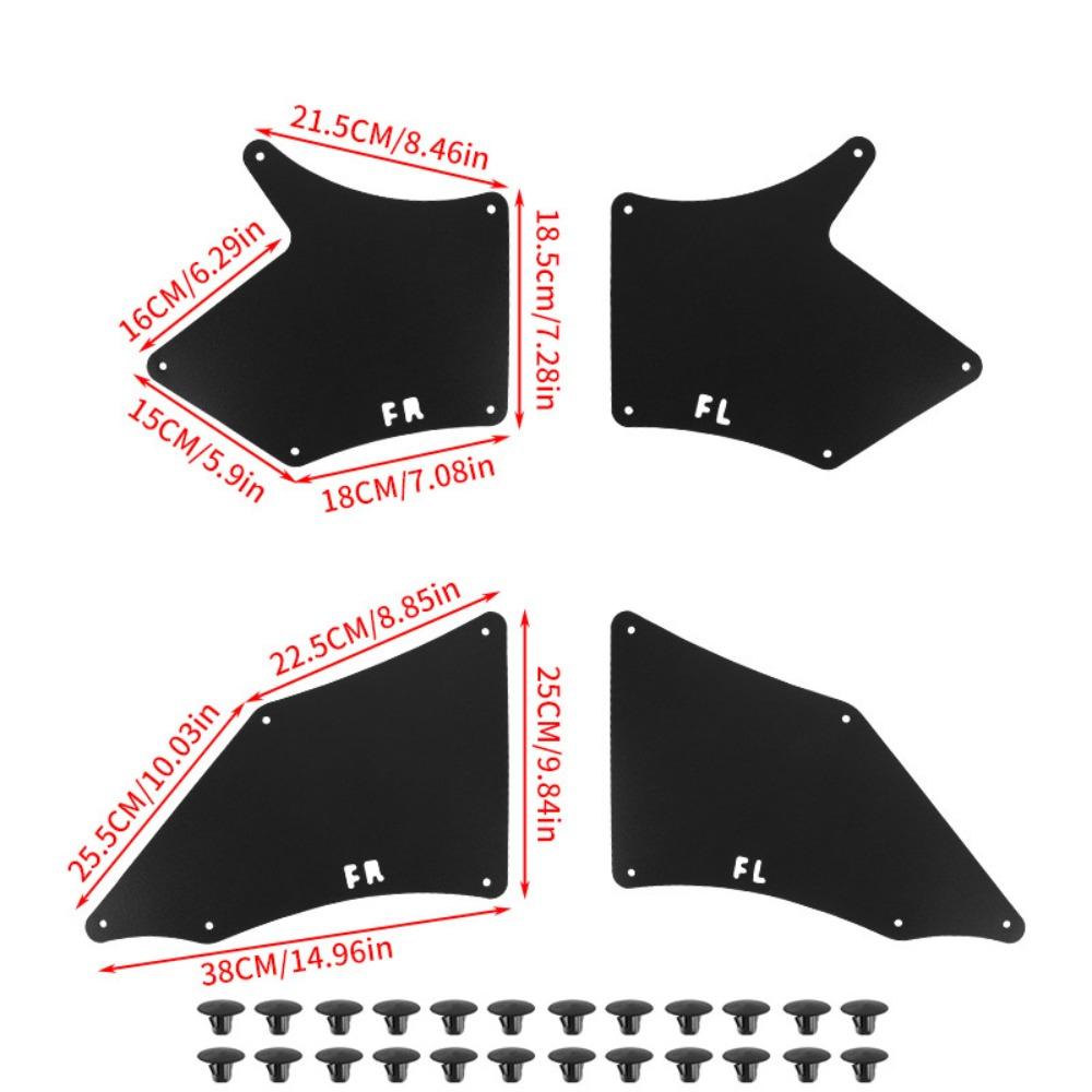 

Engine Bay Mud Flaps Black Fender Liner Protection Mudguards Car Accessories чорний