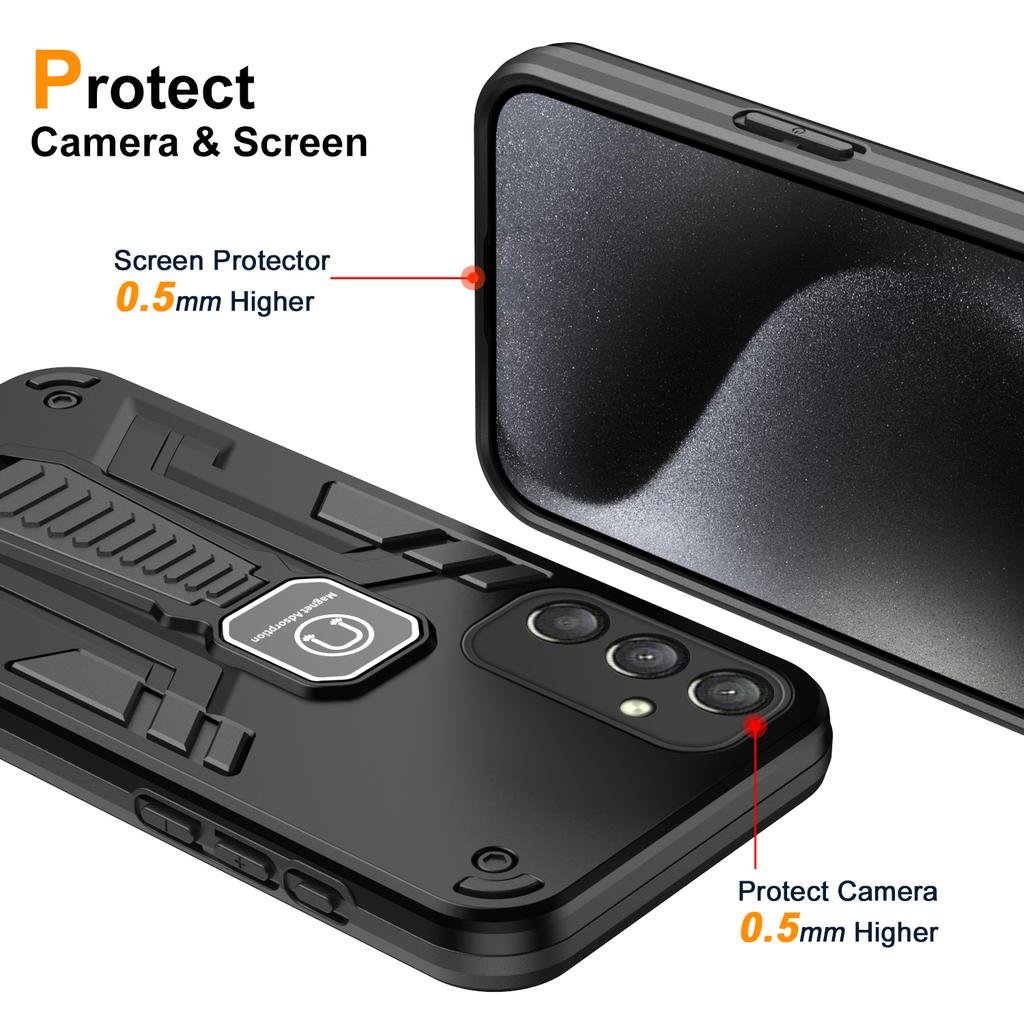 For Samsung Galaxy A25 5G (Global) (161.0 X 76.5 X 8.3mm) Case Kickstand Phone Cover Drop Protection