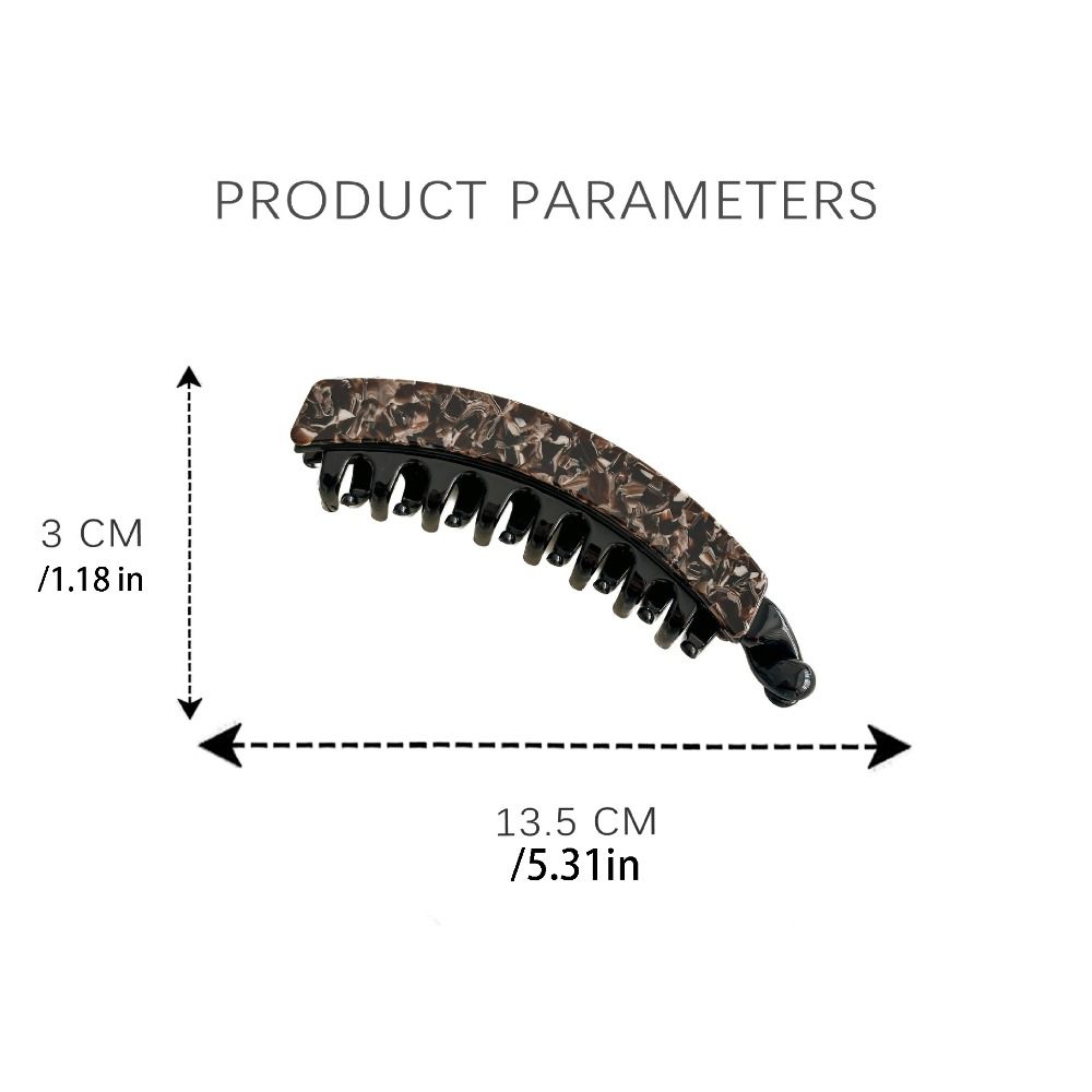 Acetic Acid Acetate Banana Clip Large Size Retro Leopard Print Hair Clip Hair Accessories Korean Style Vertical Clip Girl