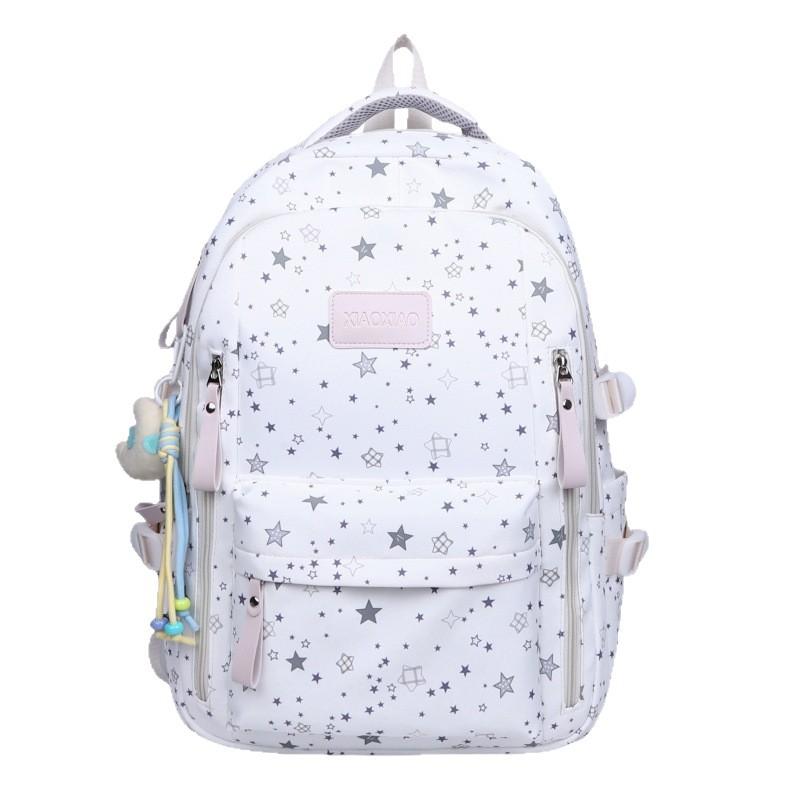 Schoolbag1011 new schoolbag female junior high school high school student large capacity star printing backpack female college student computer bag