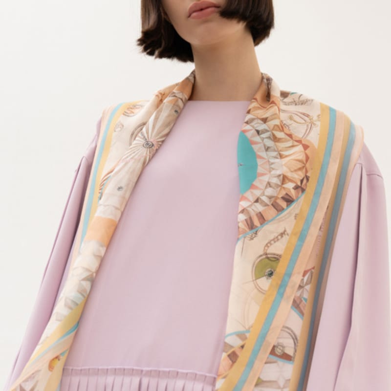 Saint Luxure Triangle Chiffon Scarf Reflect SL21SDIRF