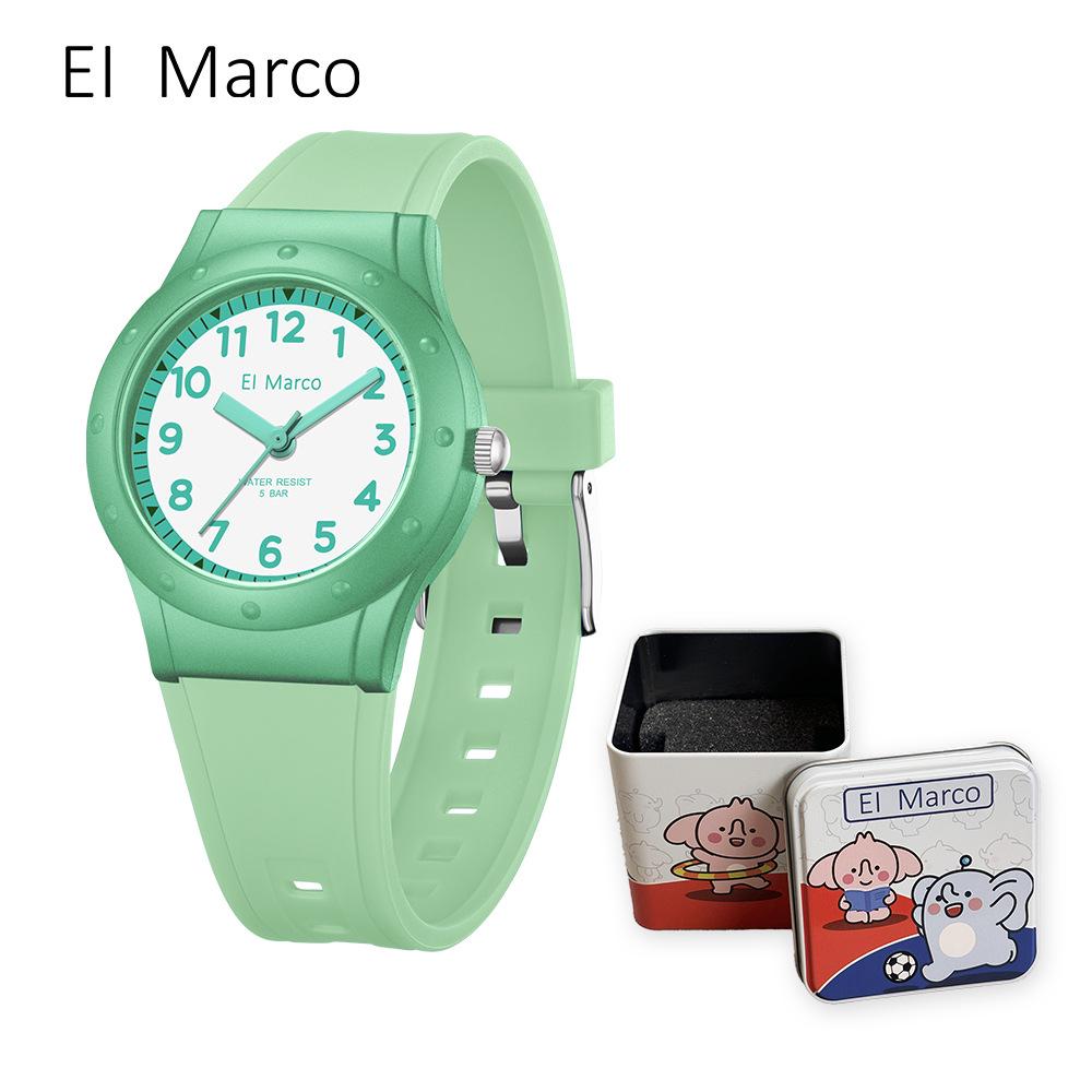 Marco Quartz Unisex Children's Sports Watch - Simple, Stylish, Waterproof with Color Block Design for Students