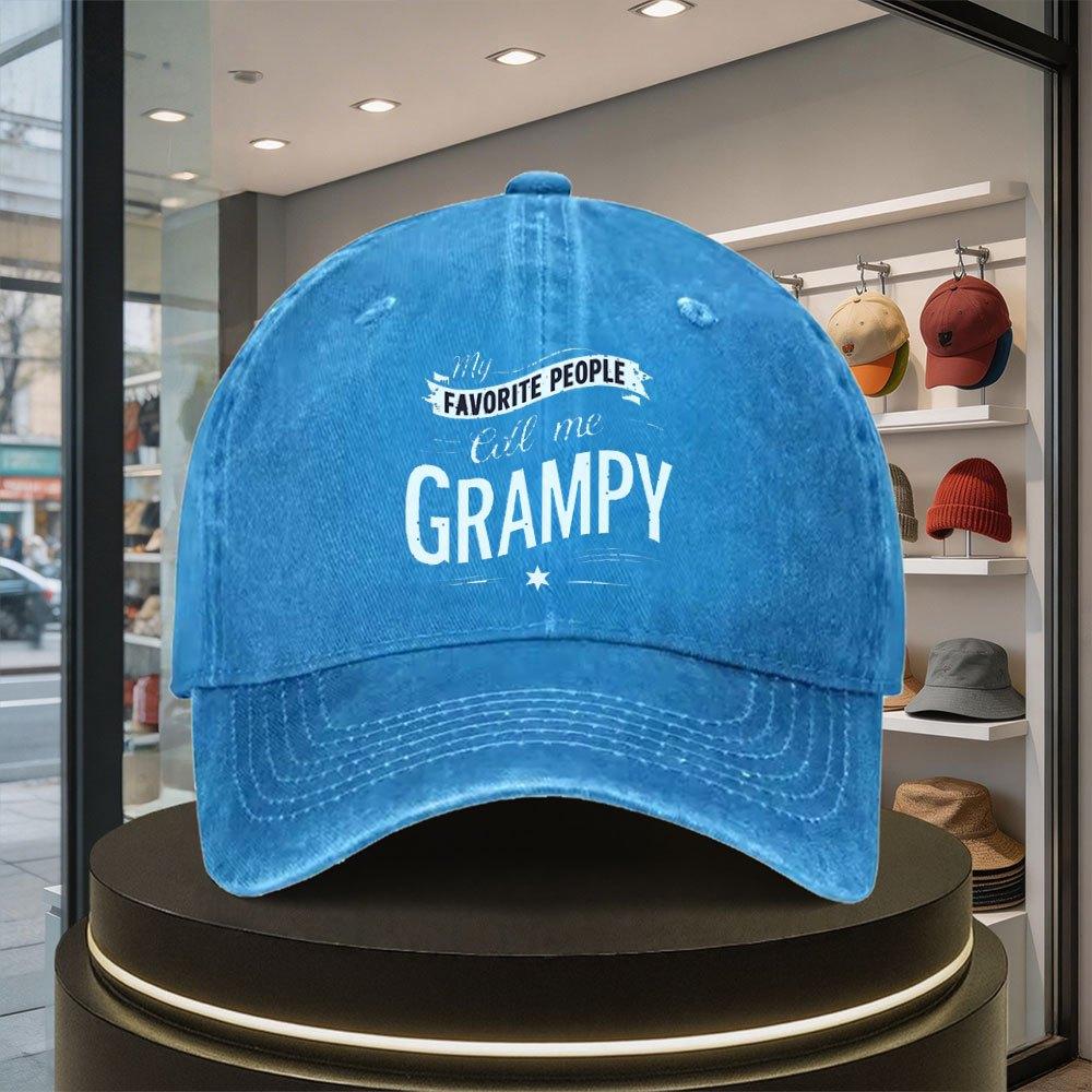 Retro GRAMPY Baseball Cap  Lightweight Duckbill Hat with GRAMPY Print Curved Brim  Suitable for All Seasons Birthday Gift