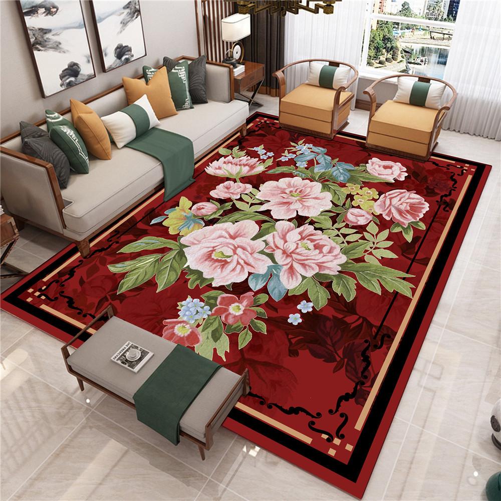 New Chinese Style Living Room Carpet Chinese Style Sofa Coffee Table Mat Bedside Classical Style Carpet