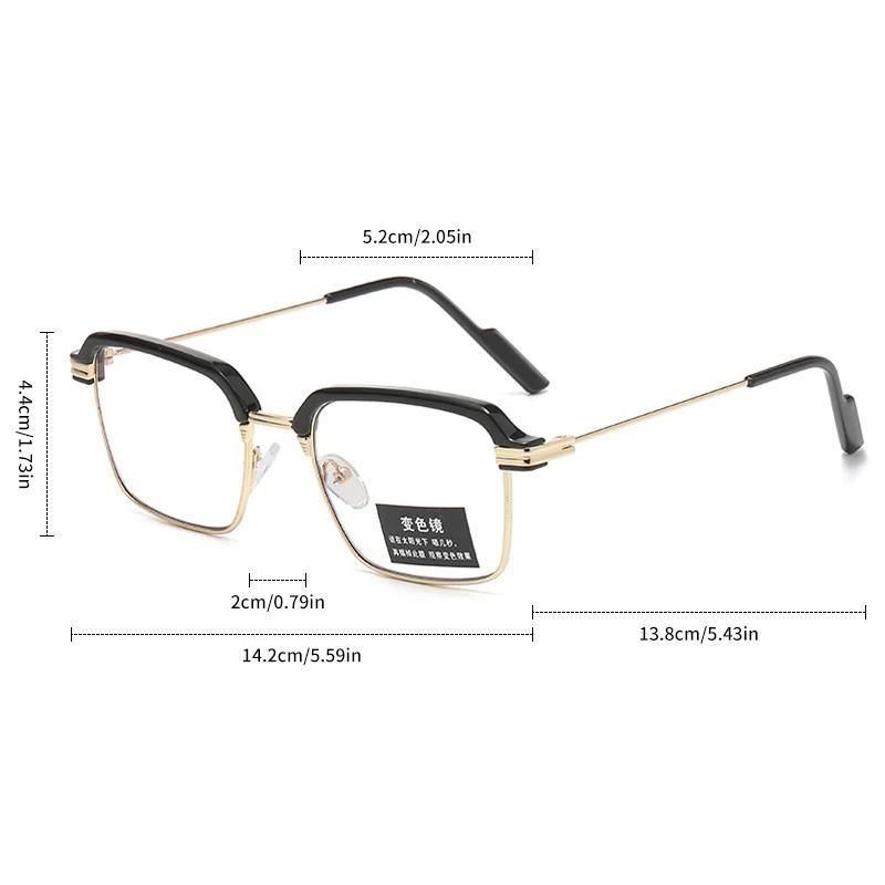 Photochromism Reading Glasses HD Anti Blue Light Glasses Fashionable Full Frame Transparent Presbyopia Glasses Glasses for Men