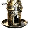 Unique Birding Gift for Men Retro Castle Bird Feeder, Metal Hanging Outdoor Nature Enthusiasts Wild Feeder Garden Backyard Balcony Decor