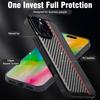 LC.IMEEKE For iPhone 16 Pro Case Carbon Fiber Texture Leather+TPU+EVA Phone Cover