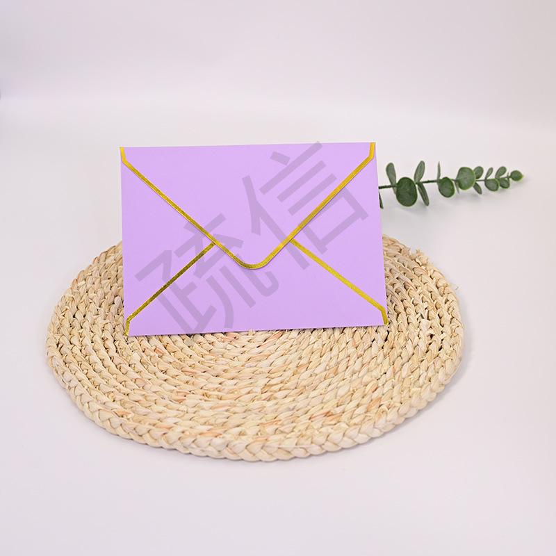 A7 Self-Adhesive Gold Stamped Western Style Business Invitation Cards & Envelopes
