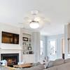 Ventilateur de plafond silencieux NETTLIFE avec douille E27 – 6 pales, 75 cm, avec minuterie, pour l'hiver et l'été